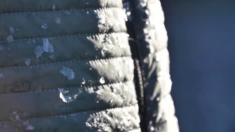 ice dancing on a frozen jacket in the sunlight