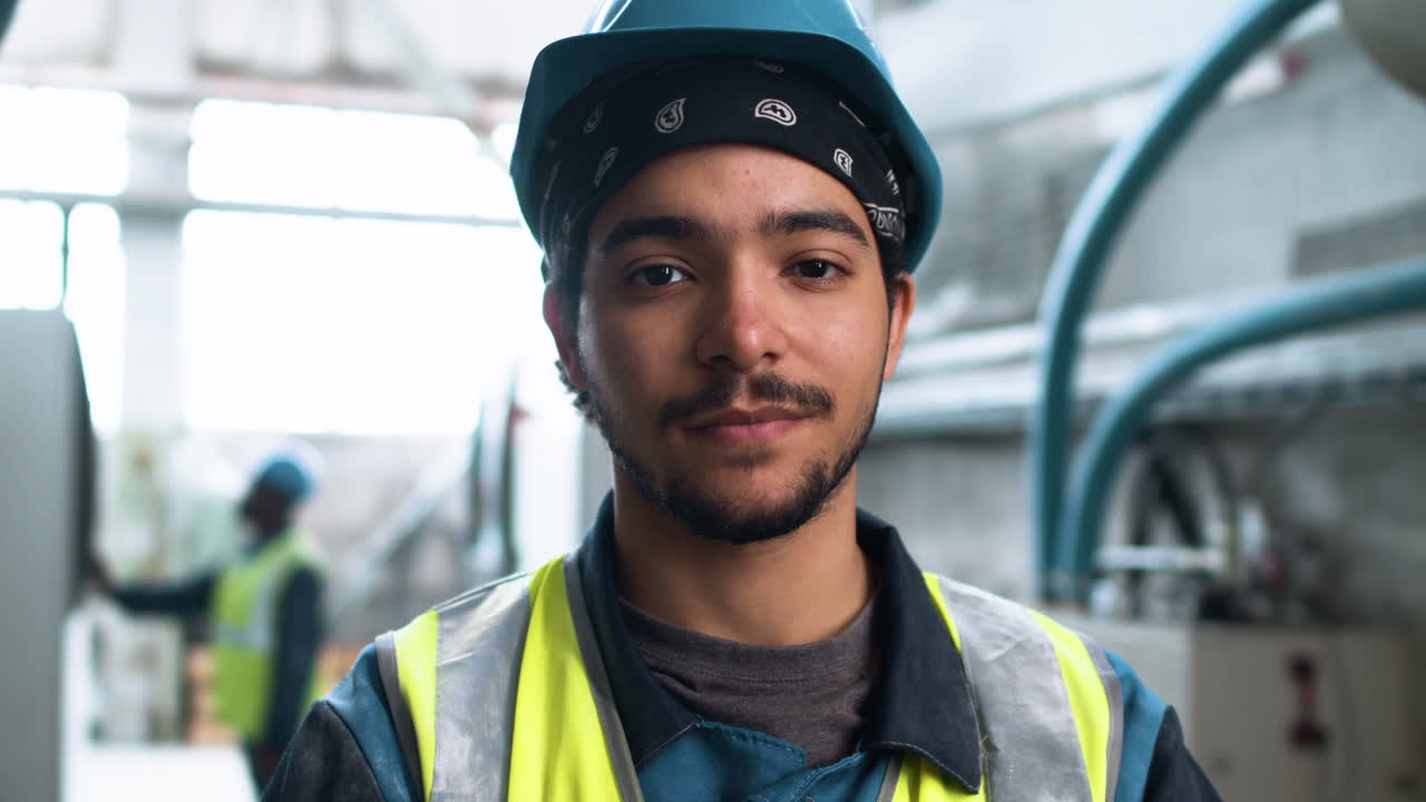 Man in a marble factory