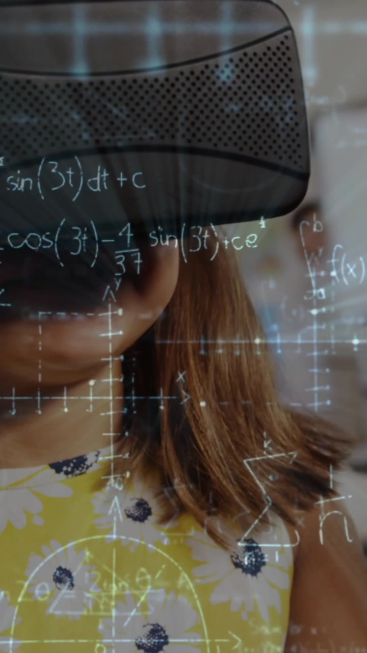 Animation of mathematical equations over schoolchildren using vr headsets