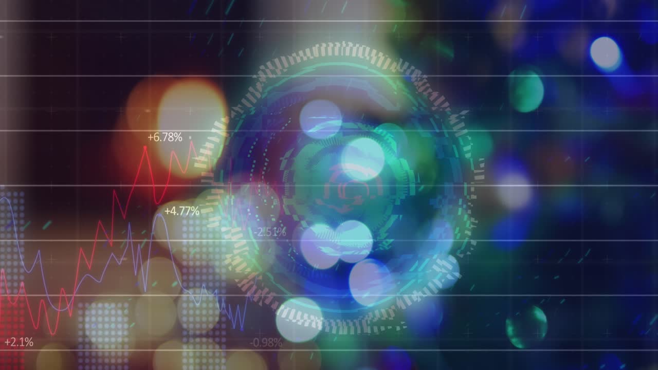 Animation of data processing with scope scanning over grid