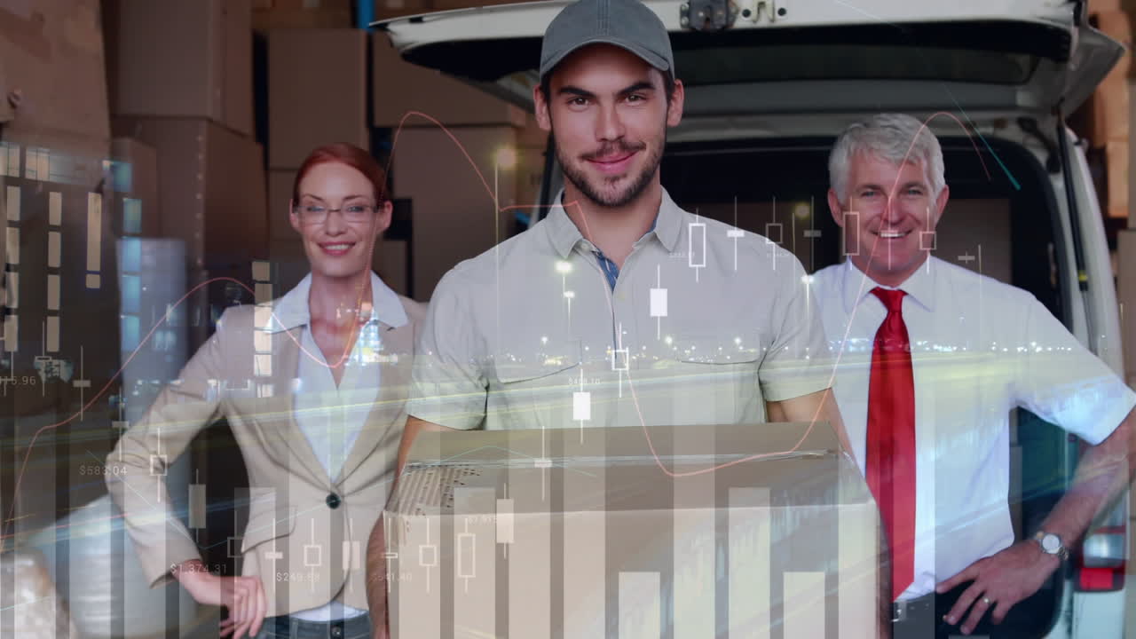 gerentes de almacén y un repartidor