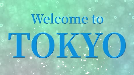 welcome to tokyo message text animation motion graphics