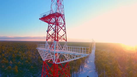 aerial landscape of transmission line. power engineering. energy industry