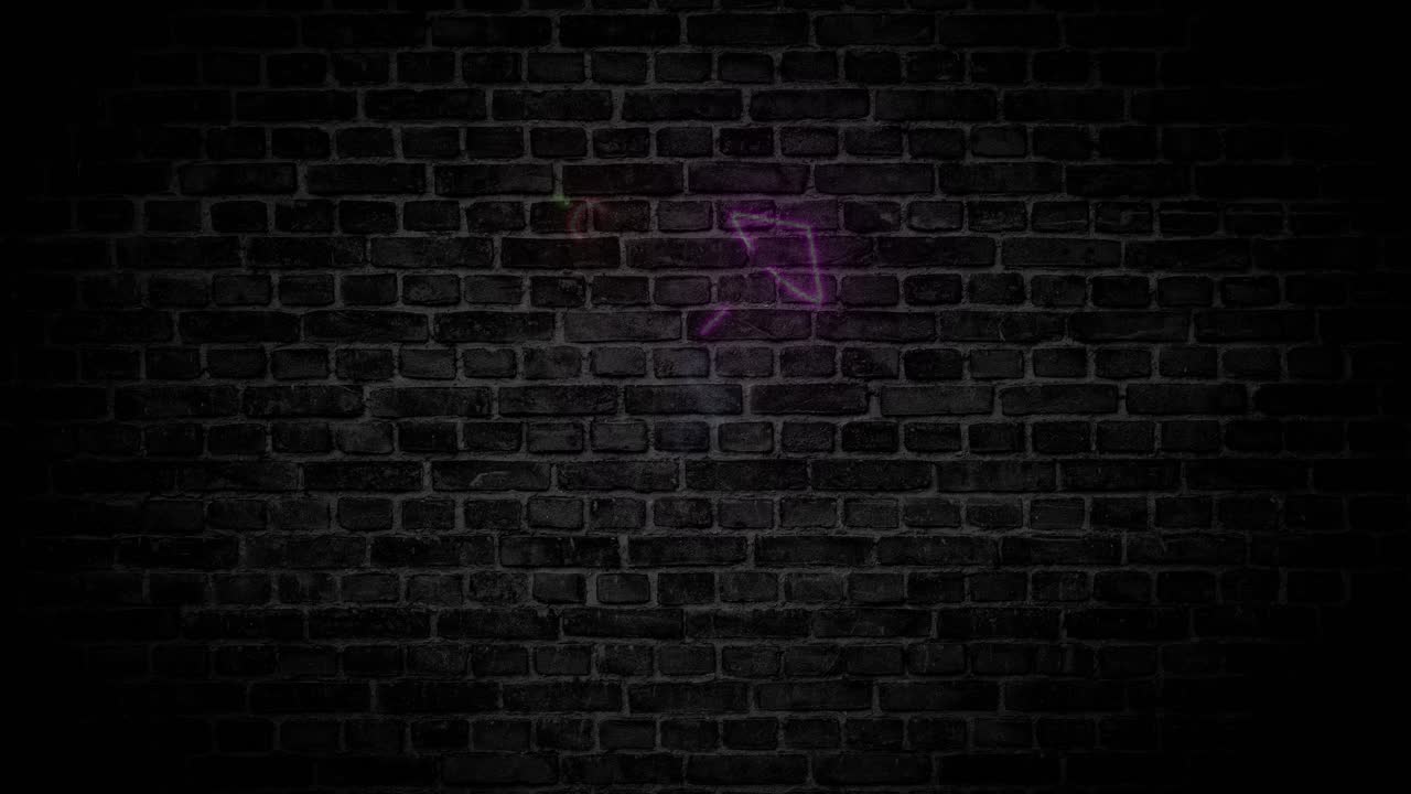 bebida de cóctel de neón tropical , en el fondo de la pared de ladrillo