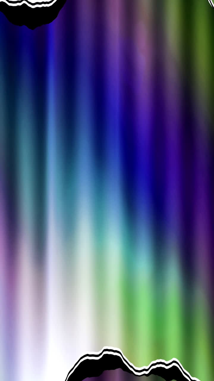 Abstract Colorful Aurora-like Light Animation with Wavy Borders
