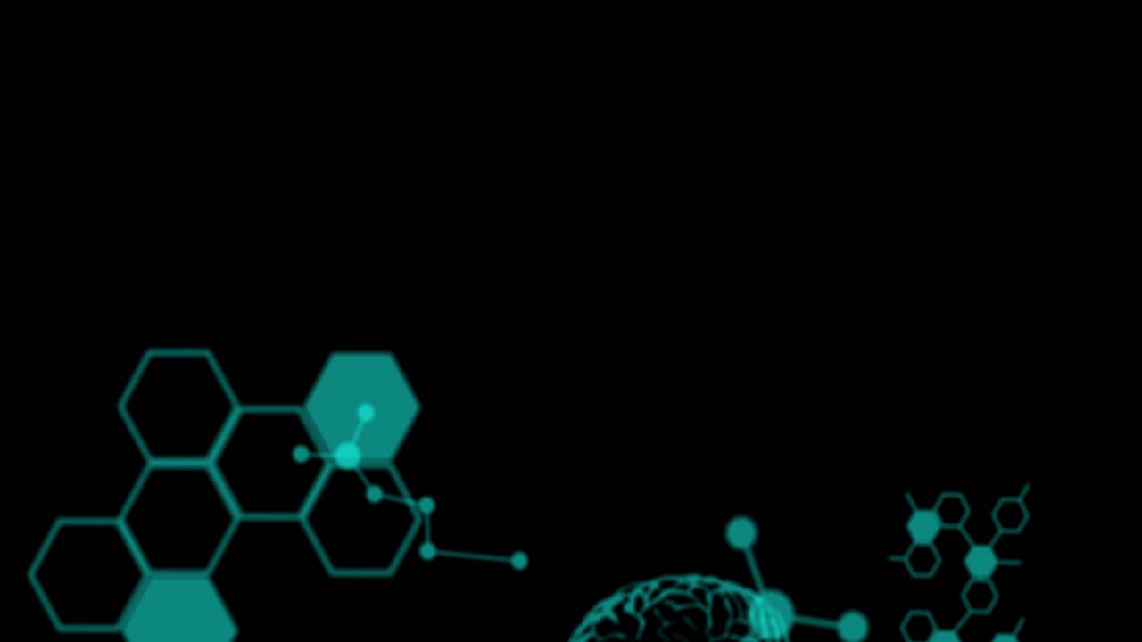Animation of network of connections with icons over diverse data and fingerprints
