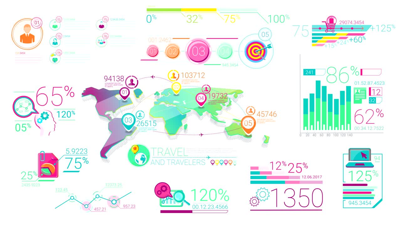 Colorful Corporate Infographic Elements