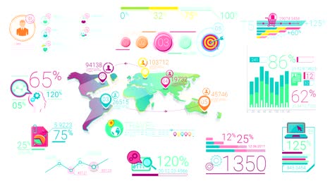 colorful corporate infographic elements