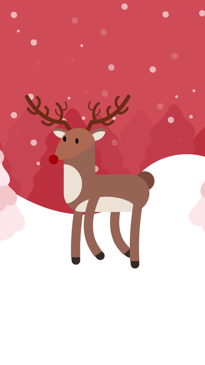 renos de navidad en un paisaje nevado