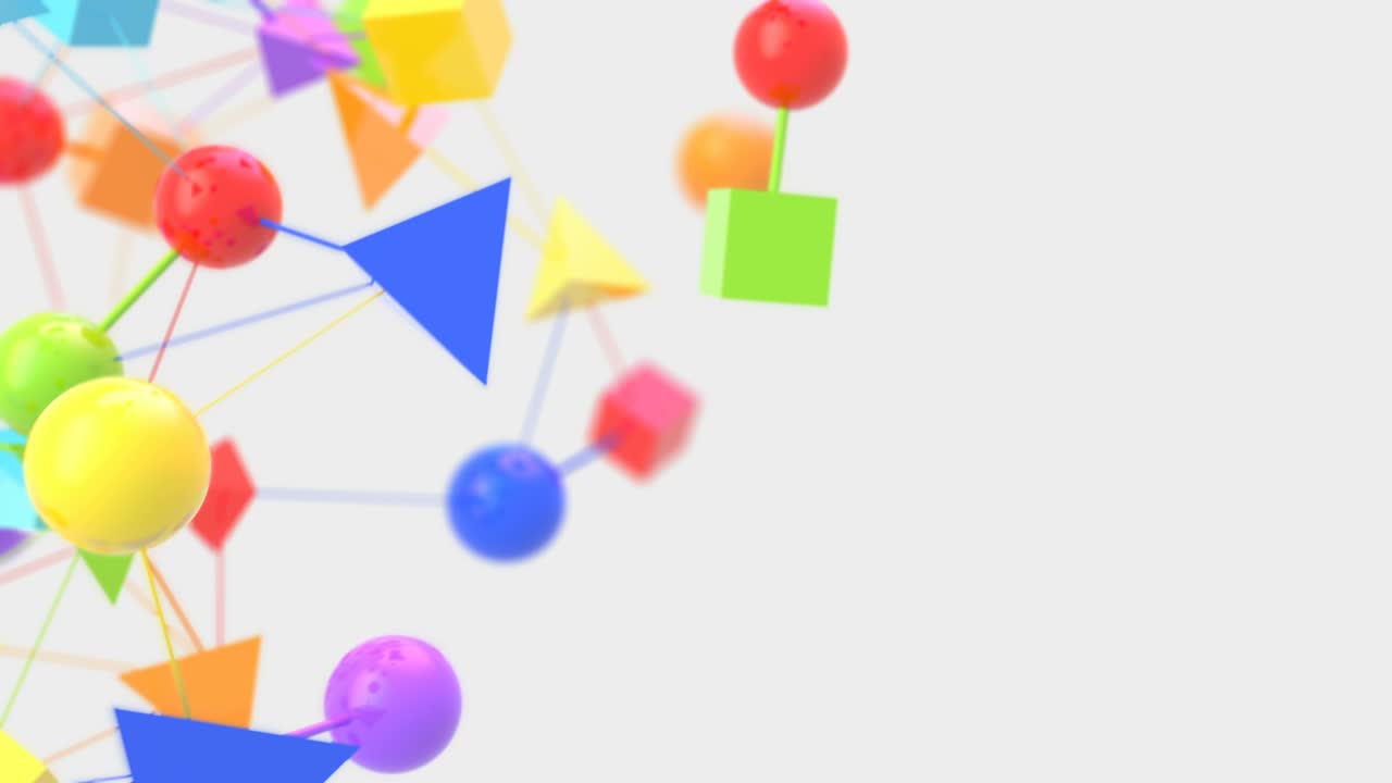 Multicolored Geometrical Figures with Changing Connections