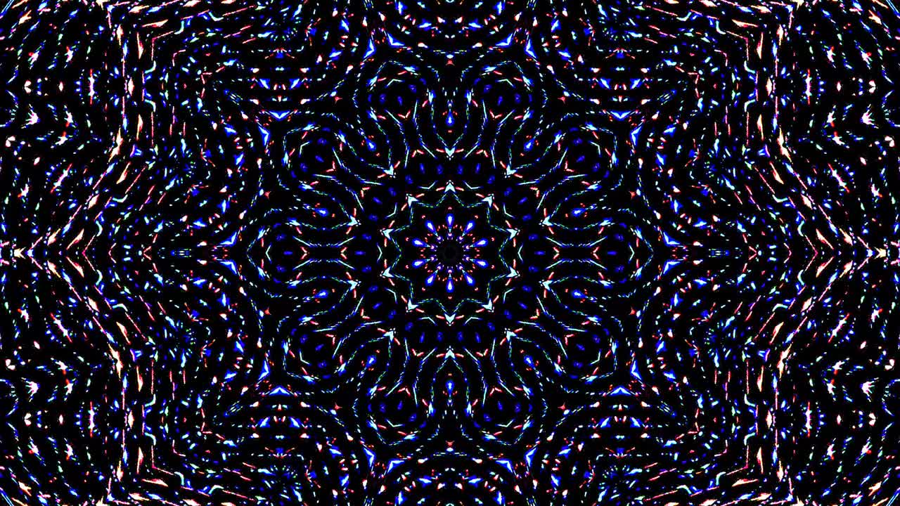 Beautiful abstract kaleidoscope that shines, a radiant light that regulates the subtle movements