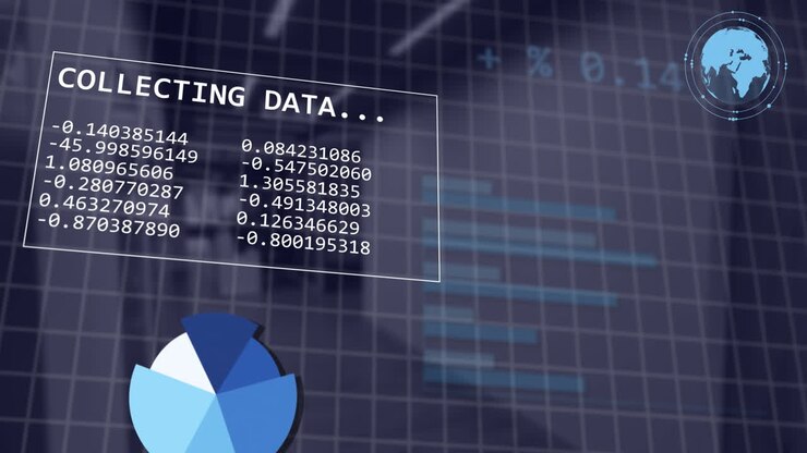 Animation of financial data processing over office