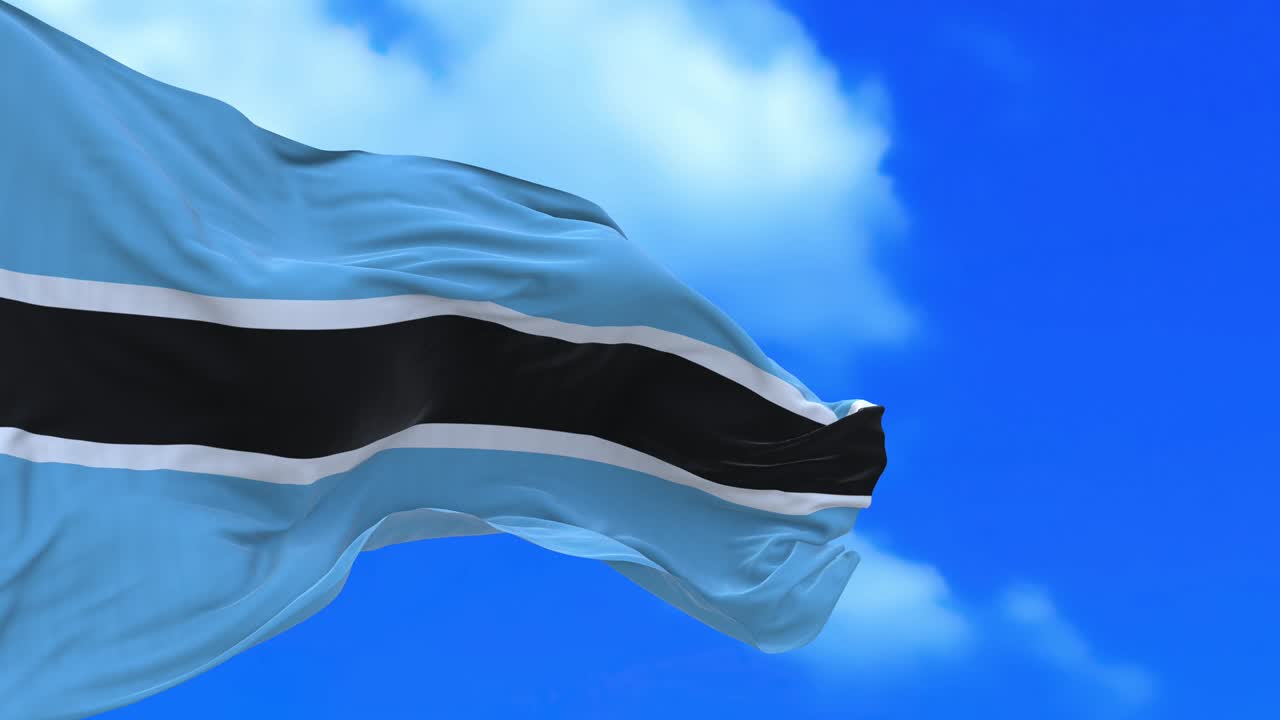 un bucle sin costuras de la bandera de botswana.