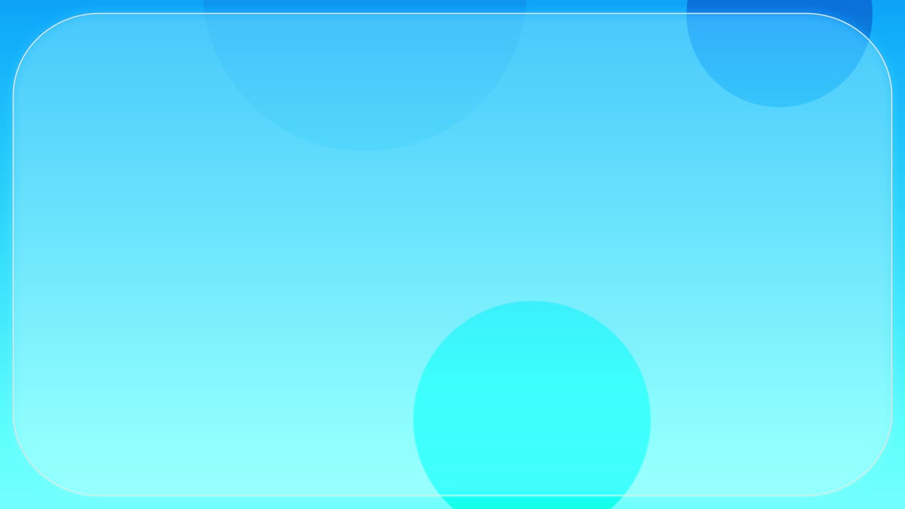 Video footage big rounds floating across smooth gradient background enhanced by glowing frame