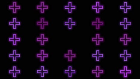 crosses pattern with purple neon light