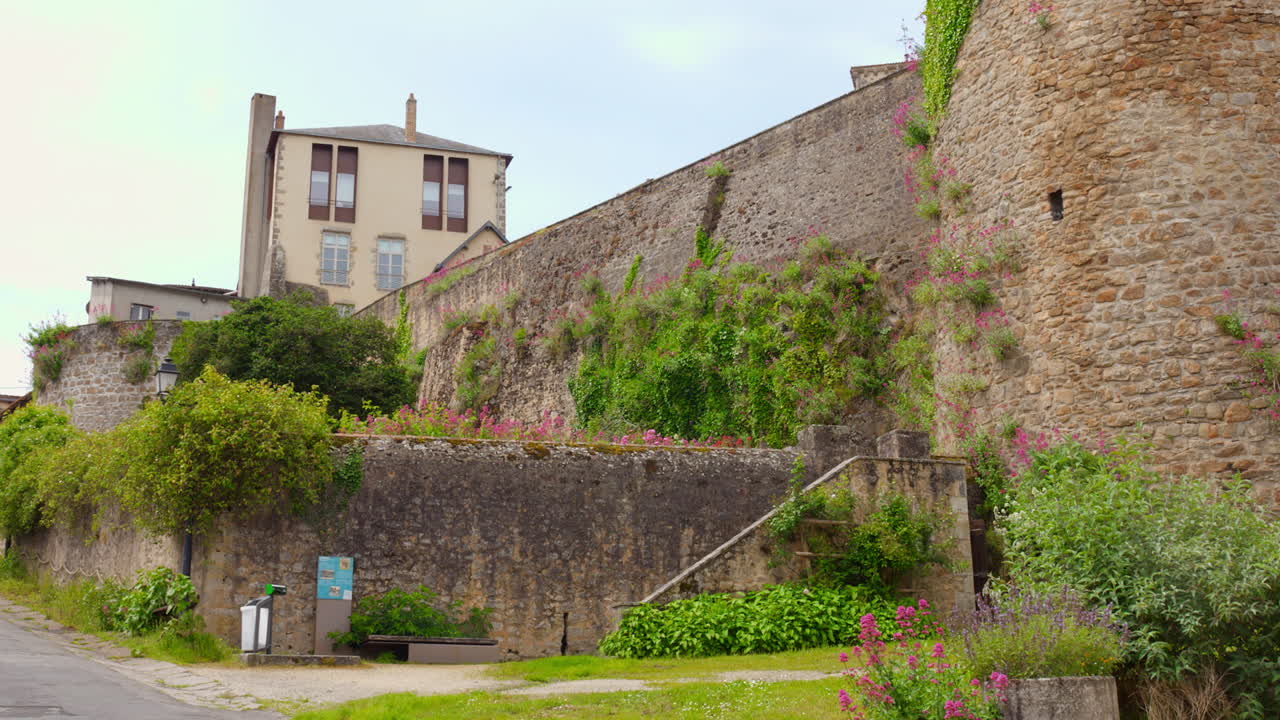 Parthenay Castle situated at old medieval town of Parthenay in France during daytime.
