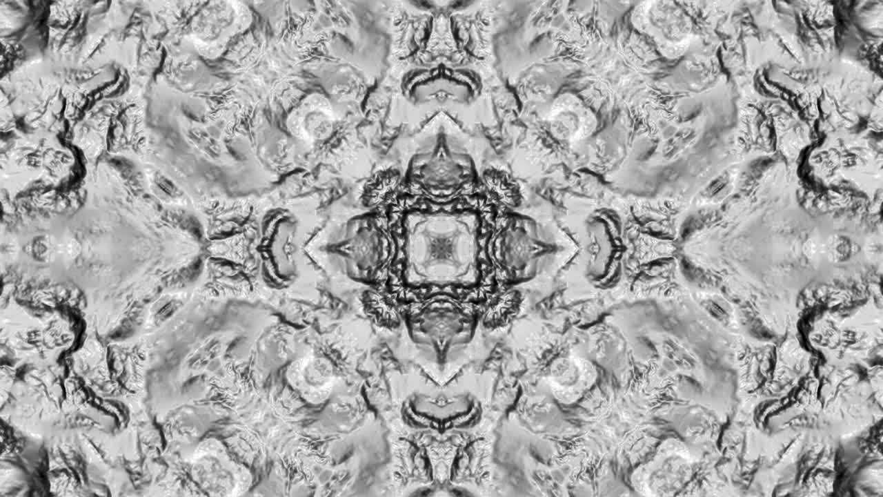 kaleidoscopio de color gris abstracto en 3d.