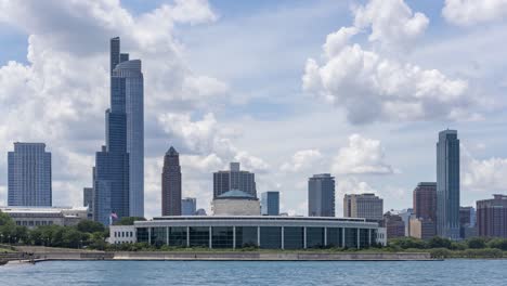 chicago south loop cityscape - time lapse