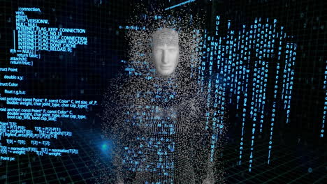 cuerpo humano con procesamiento de datos