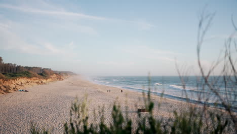 Tranquil-São-Pedro-de-Maceda-Beach,-Ovar,-Portugal