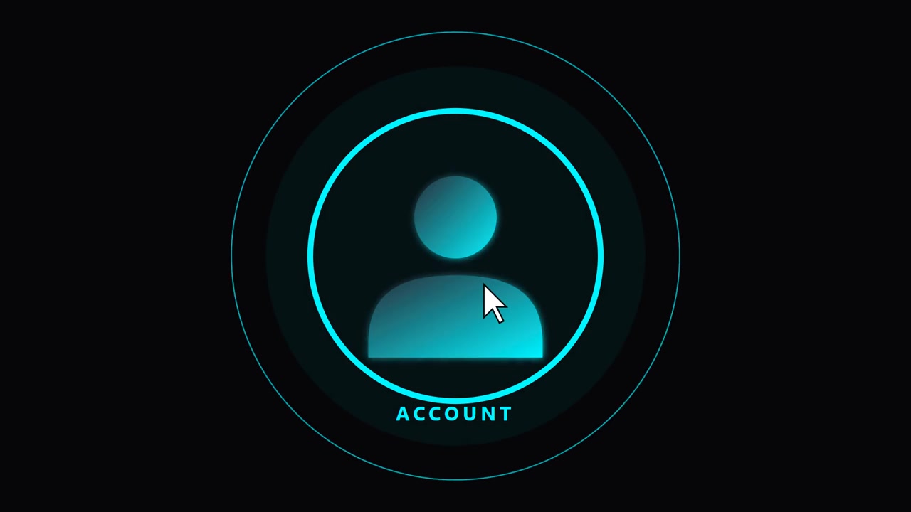 Animazione dell'icona del profilo utente dell'account digitale