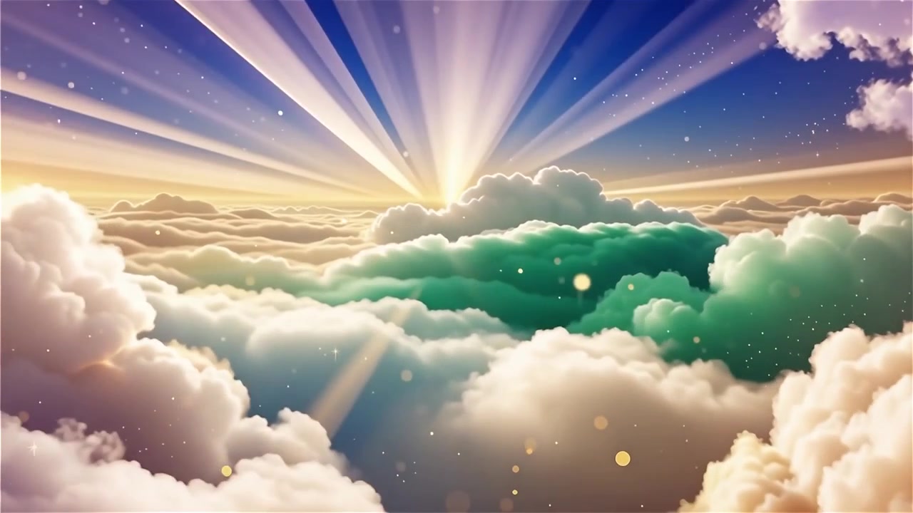 Christian Heavenly Light Worship Background