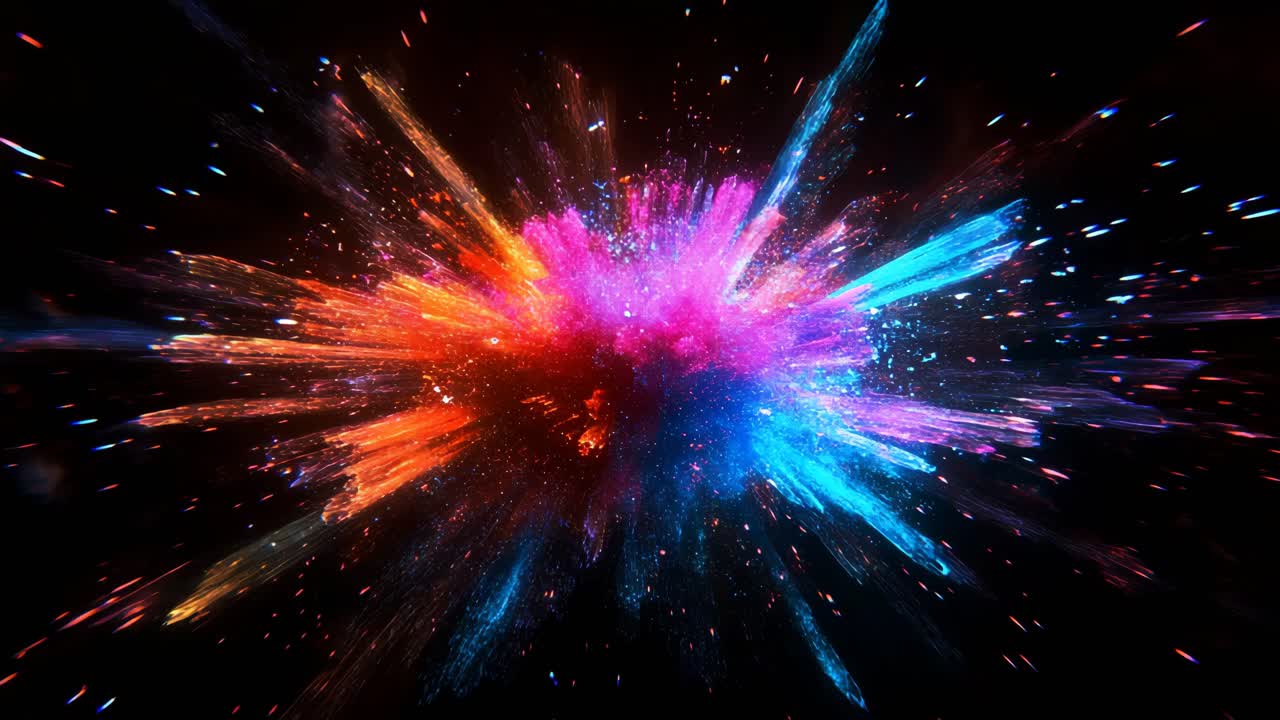 explosión abstracta en el espacio