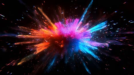 explosión abstracta en el espacio
