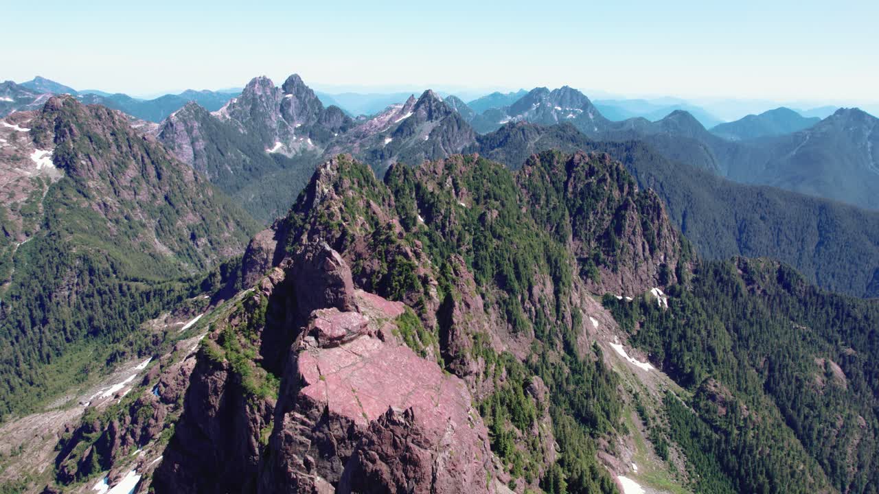 매켄지 범위, 밴쿠버 섬, bc 주, 캐나다 앞으로 비행