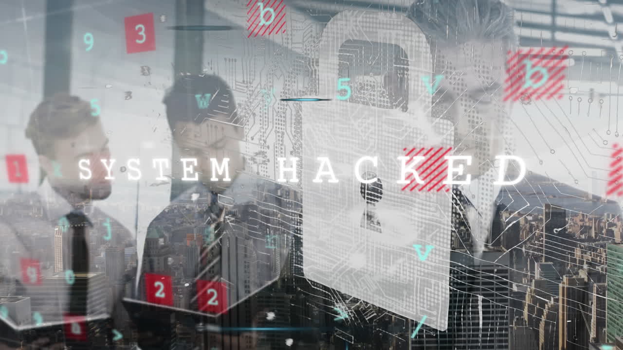 시티스케이프에 대한 컴퓨터 보안 개념 텍스트