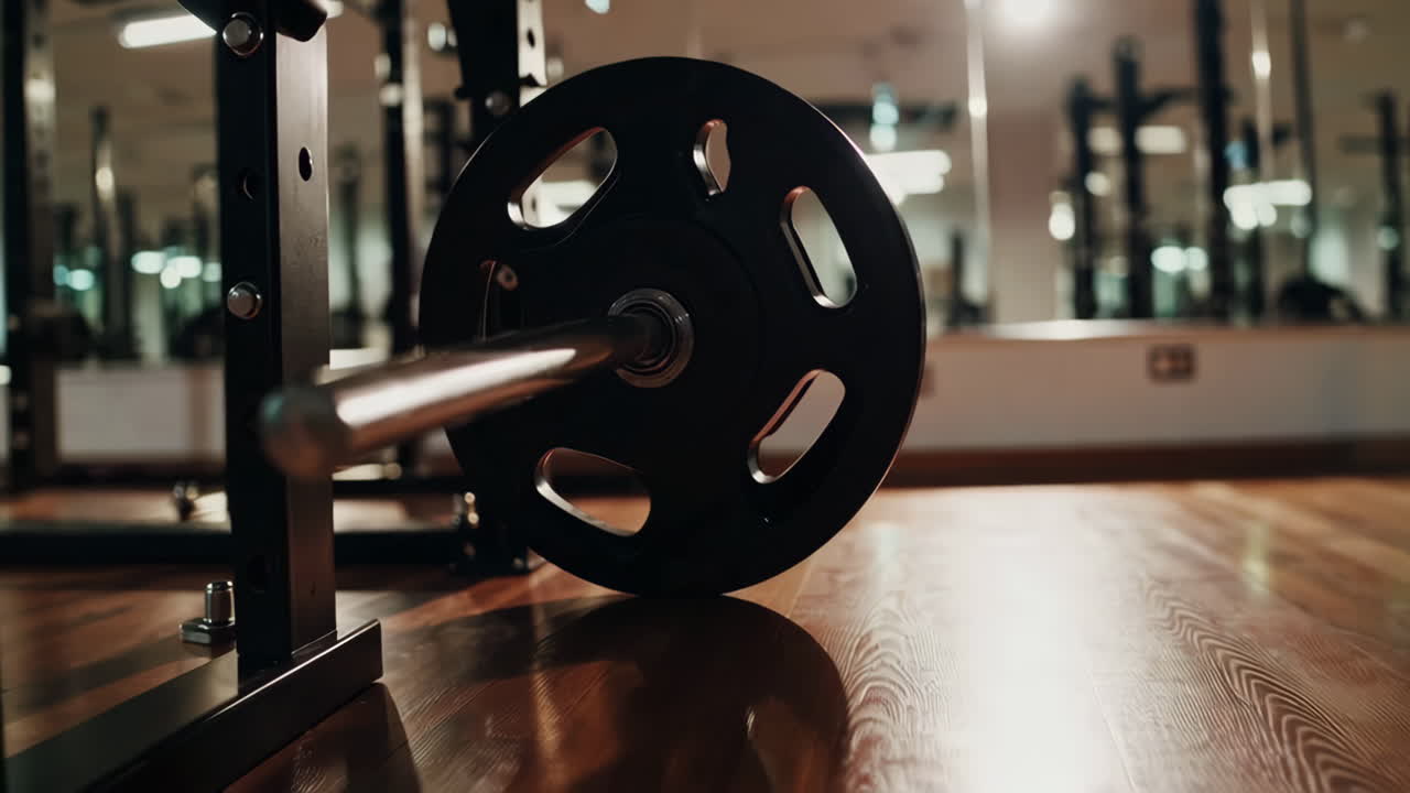 Weightlifting Equipment in a Gym