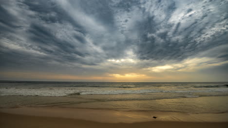 Puesta-De-Sol-En-El-Océano-Atlántico,-Lapso-De-Tiempo,-Angola,-áfrica