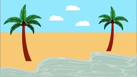 escena del mar en verano