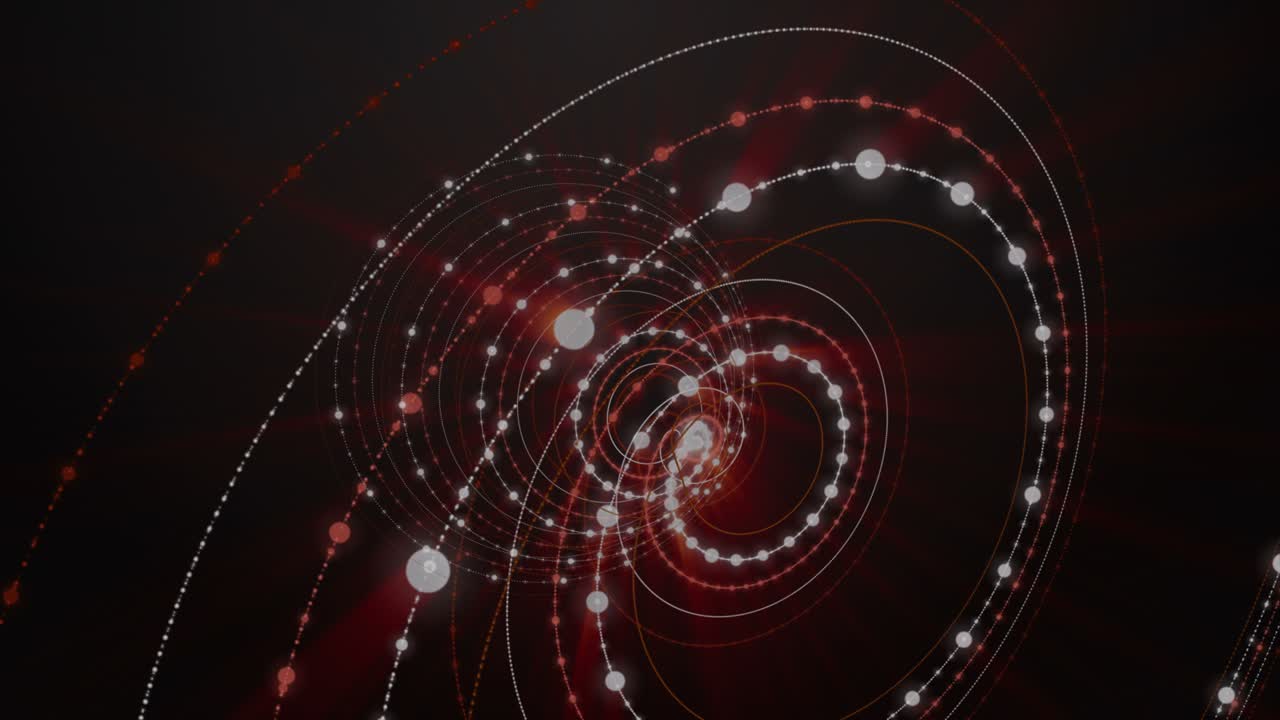 animación futurista con objeto de rayas de partículas brillantes en cámara lenta, 4096x2304 bucle 4k