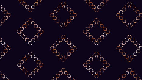 repeat neon futuristic cubes pattern with rainbow rings on black gradient