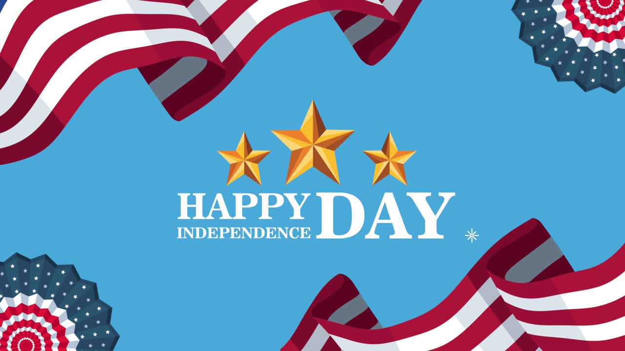 happy usa independence day lettering