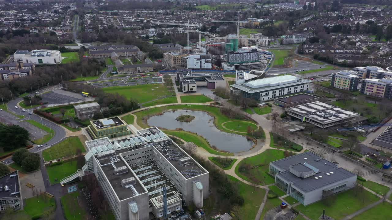 Aerial view of University College Dublin(UCD) is a research university in Dublin, Ireland, and a member institution of the National University of Ireland. UCD originates in a body founded in 1854.