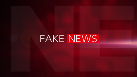 “fake news” 3d motion graphic with red background