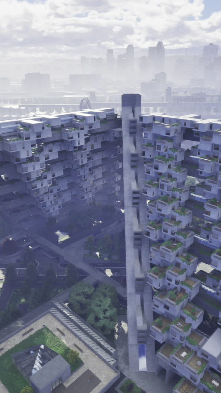 Innovative urban architecture showcasing a futuristic residential complex