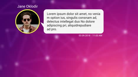 mobile messaging screenshots with user profiles