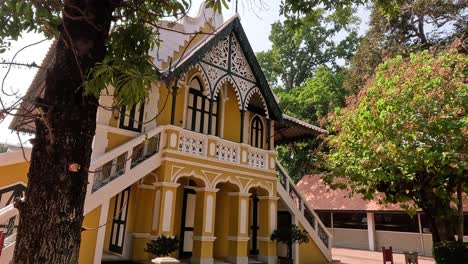 a peaceful stroll around a serene temple