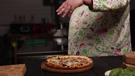 chef preparing a gourmet pizza