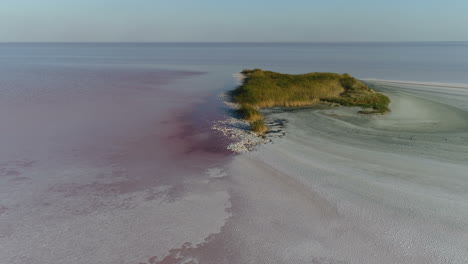 pink salt lake island