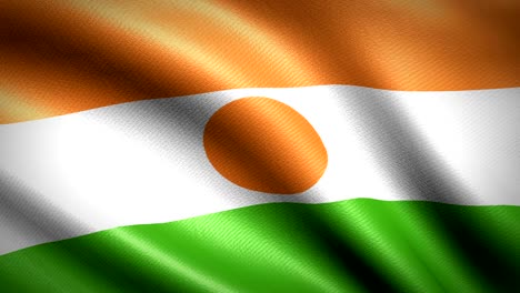 niger flag. seamless looping animation. 4k high definition video