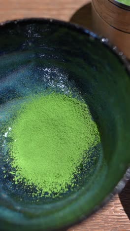 matcha powder in a bowl