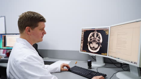 doctor reviewing medical images