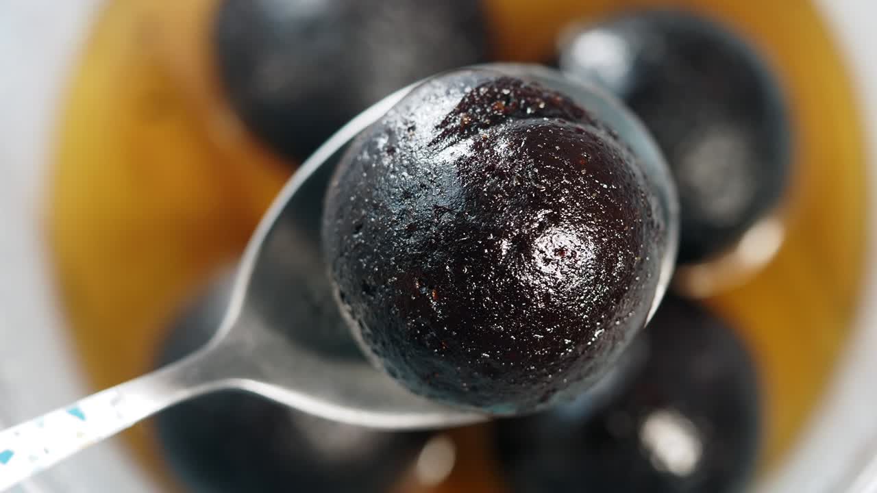 Gulab Jamun on a Spoon