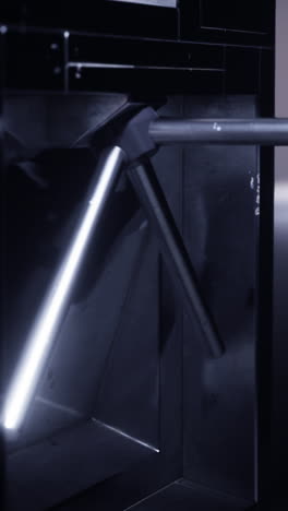 close-up of a turnstile