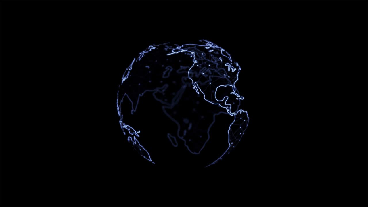 animación de globo digital. representación en 3d. bucle sin costuras.