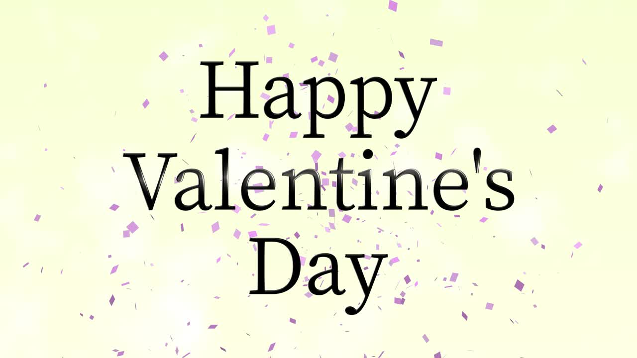 Animazione grafica di testo per messaggio di San Valentino.